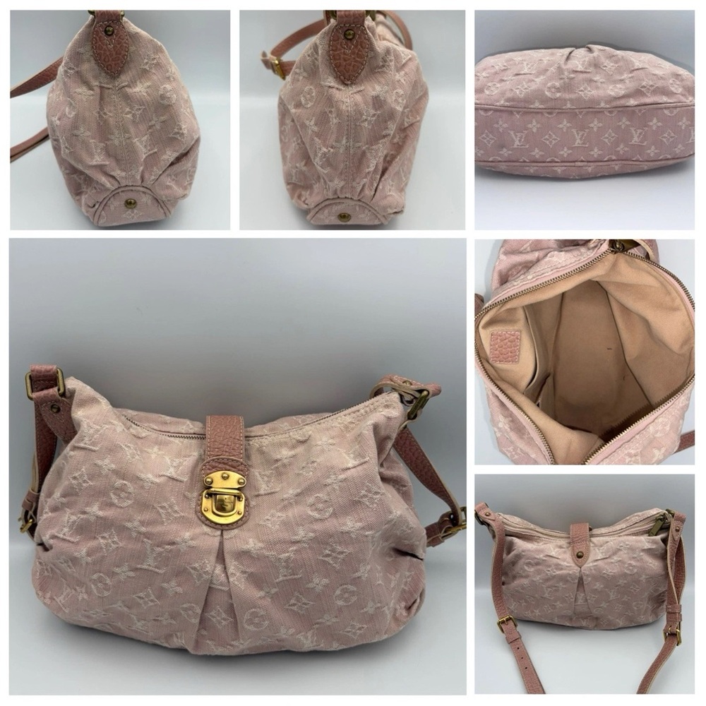 Louis Vuitton Monogram Denim Pink Slightly Shoulder Bag